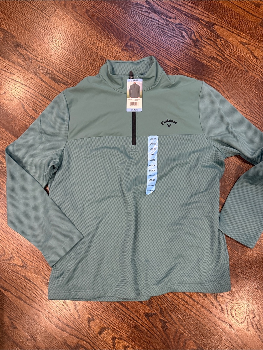 Callaway Men's Sage Green Half-Zip Performance Pullover large